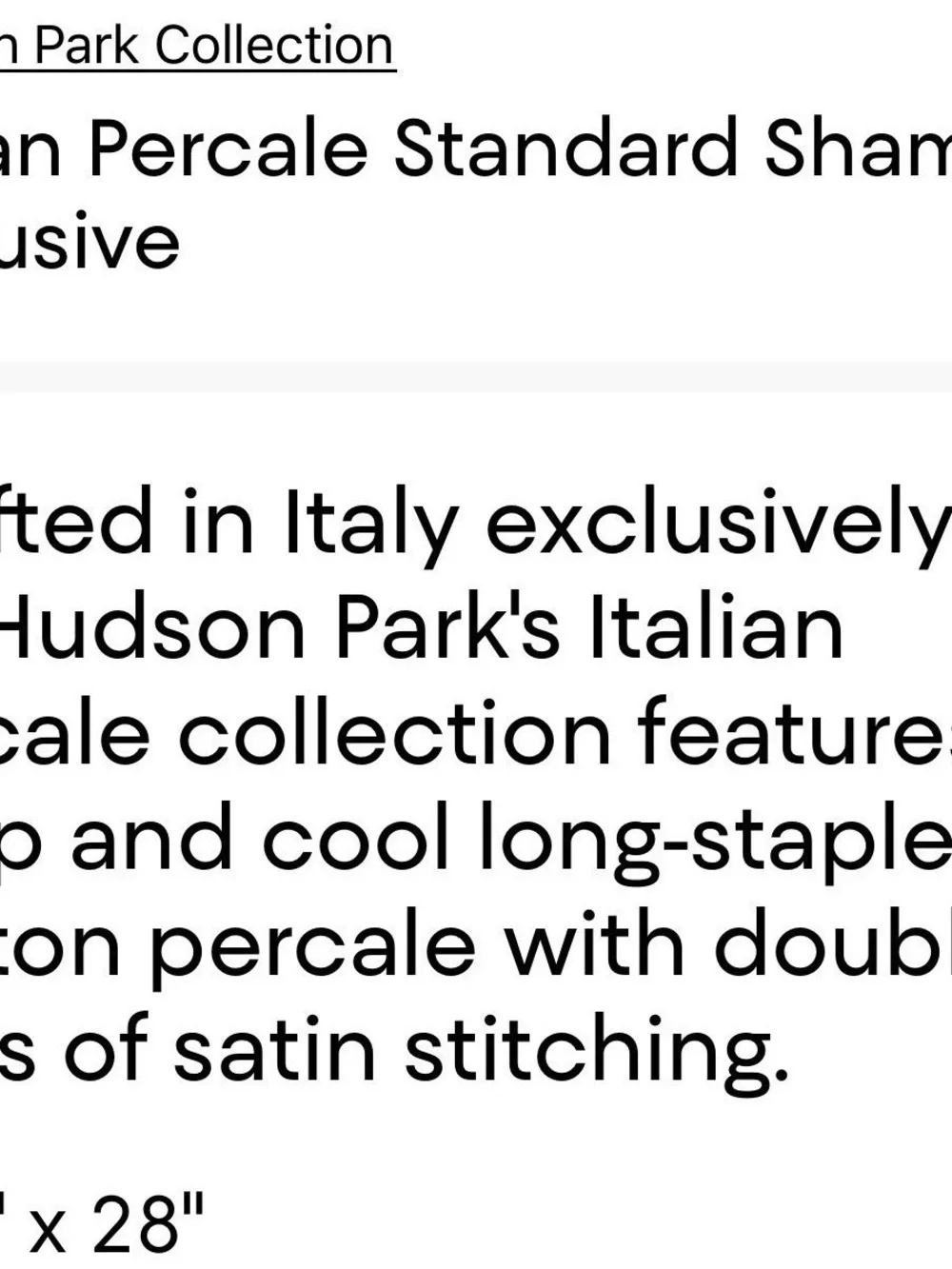 Hudson Park Collection White and Gray Italian Percale Queen Duvet & Shams